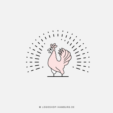 logo-huhn-auf-grau Logo Huhn rosa auf hellgrau